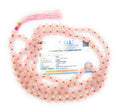 Apnisanskriti 8mm Rose Quartz Mala - Love and Compassion in Spiritual Awakening (Pack of 1)