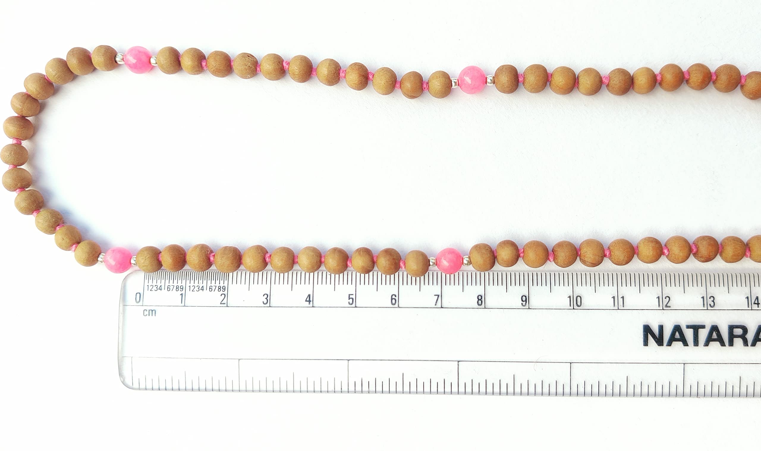 Apnisanskriti Chandan Mala (Sandalwood Rosary) For Men And Women Wearing (6Mm, Medium Size, 108+1, Lab Certified )Natural Chandan Beads