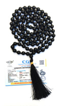 Apnisanskriti 8mm Black Onyx Matte Finish Mala - Strength and Serenity in Spiritual Practice (Pack of 1)