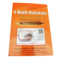 Apnisanskriti 4 Mukhi Rudraksh Locket (Metal Cap, Lab Certified) - Four Faces Natural Rudraksh - Pack of 1