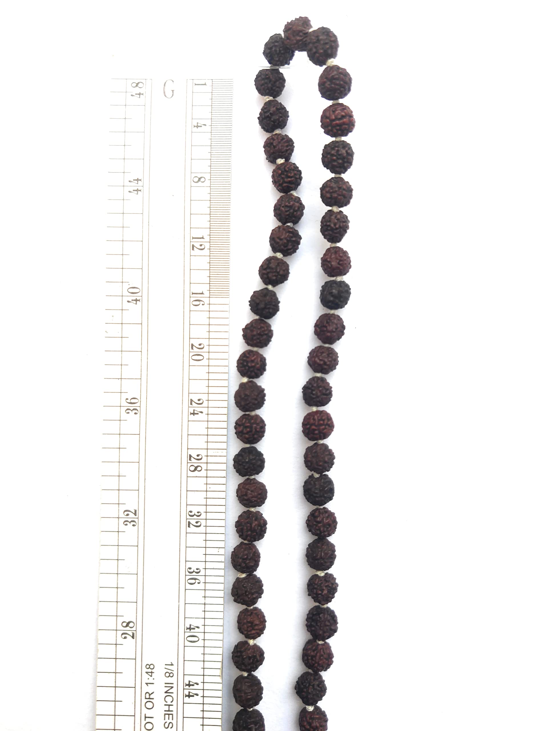 Apnisanskriti Ek Mukhi Black Rudraksha with Rudraksha Mala (7mm, 108+1 Beads, Lab Certified) - Natural Rudraksha Beads -Pack of 1