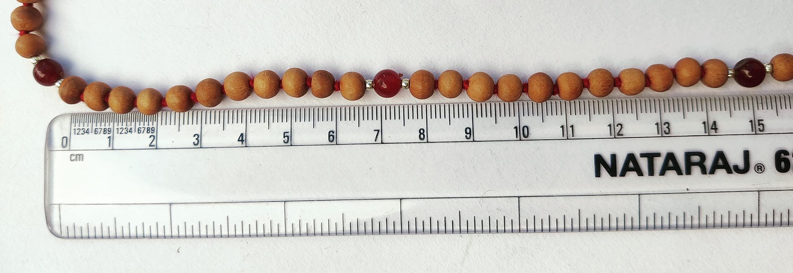 Apnisanskriti Chandan Mala (Sandalwood Rosary) For Men And Women Wearing (6Mm, Medium Size, 108+1, Lab Certified )Natural Chandan Beads