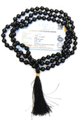 Apnisanskriti 8mm Black Obsidian Mala - Protection and Grounding in Spiritual Practice (Pack of 1)