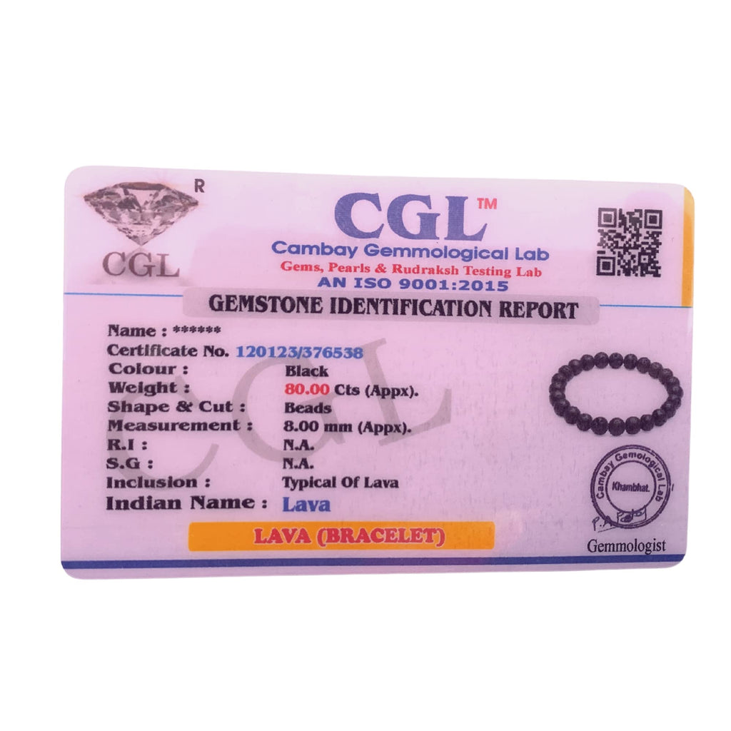 Apnisanskriti Certified Stone Bracelet (8mm) – Natural Reiki Feng Shui Round Gemstone – Free Size for Men & Women