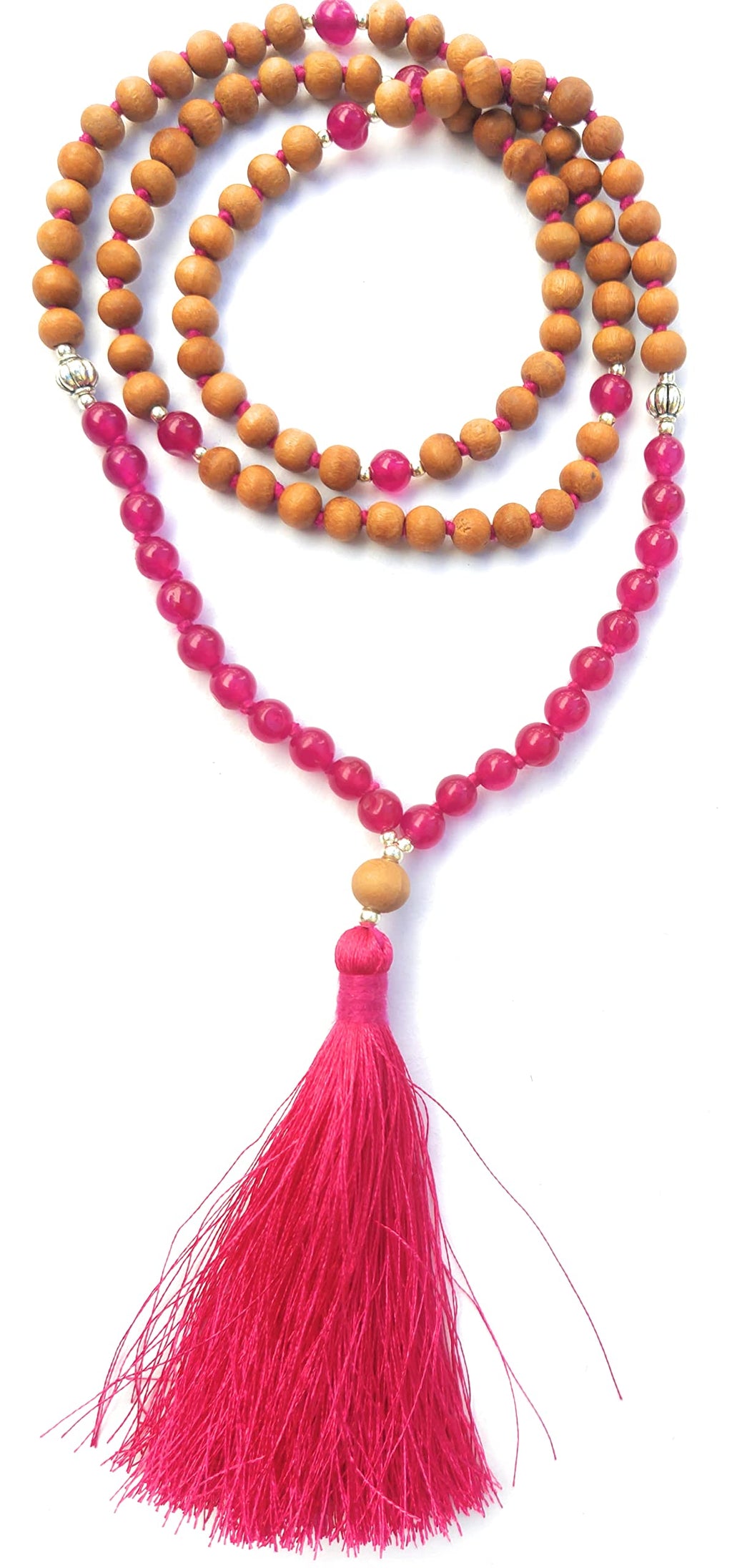 Apnisanskriti Chandan Mala (Sandalwood Rosary) For Men And Women Wearing (6Mm, Medium Size, 108+1, Lab Certified )Natural Chandan Beads