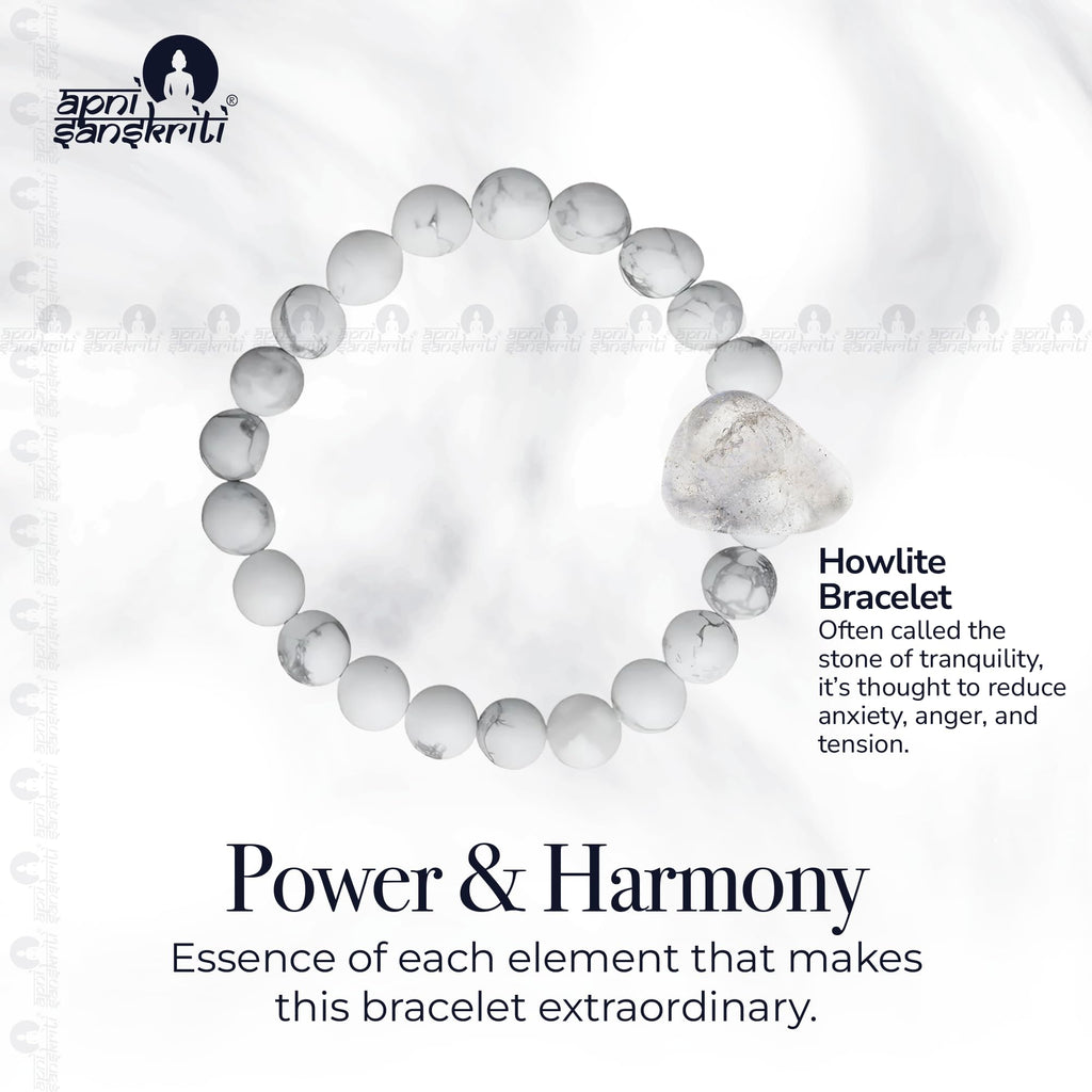 Apnisanskriti Certified Stone Bracelet (8mm) – Natural Reiki Feng Shui Round Gemstone – Free Size for Men & Women