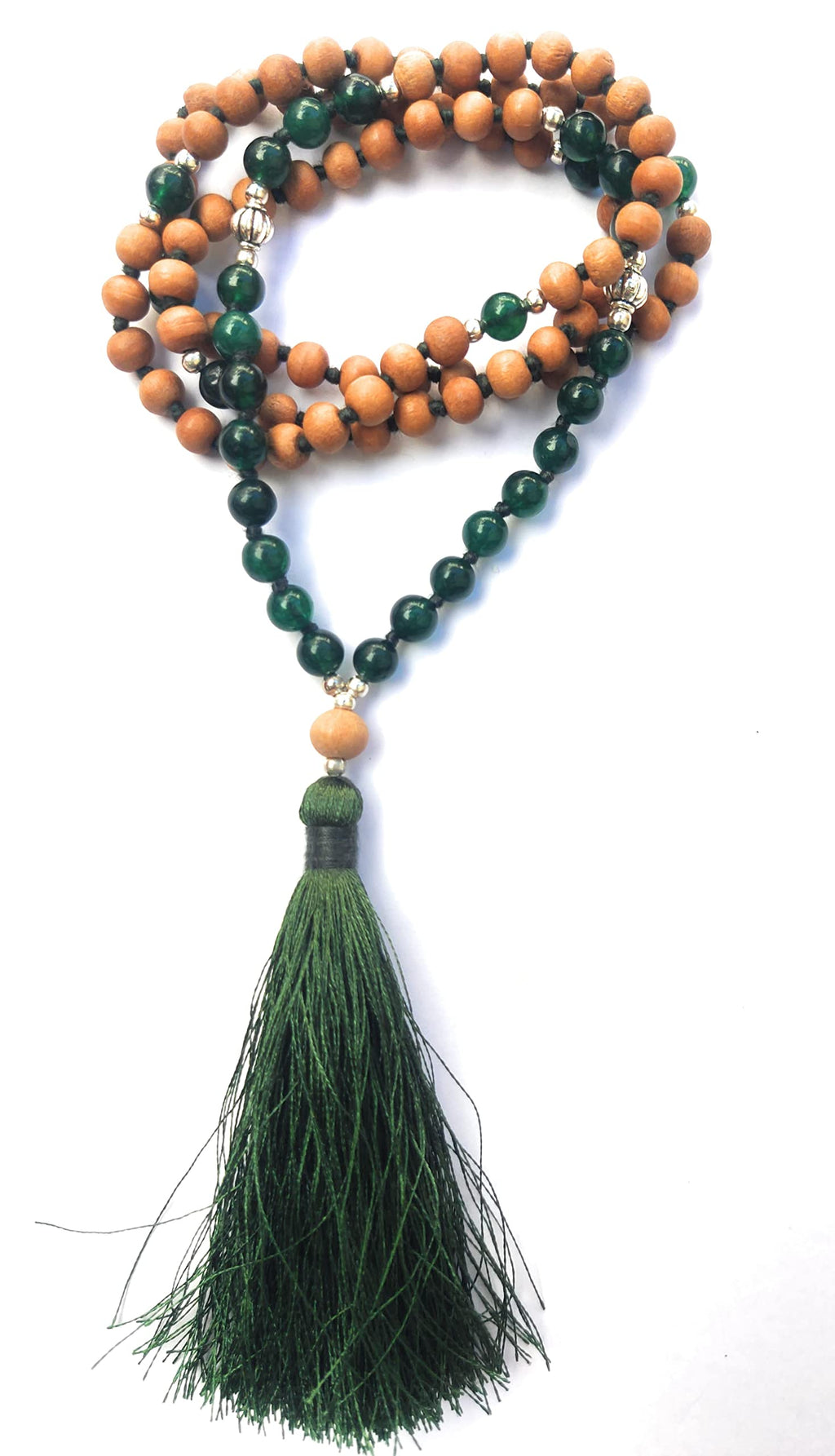 Apnisanskriti Chandan Mala (Sandalwood Rosary) For Men And Women Wearing (6Mm, Medium Size, 108+1, Lab Certified )Natural Chandan Beads