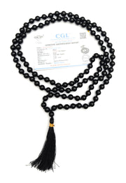 Apnisanskriti Premium 8mm Black Onyx Shine Mala - Elegant Beads for Strength and Spiritual Balance (Pack of 1)