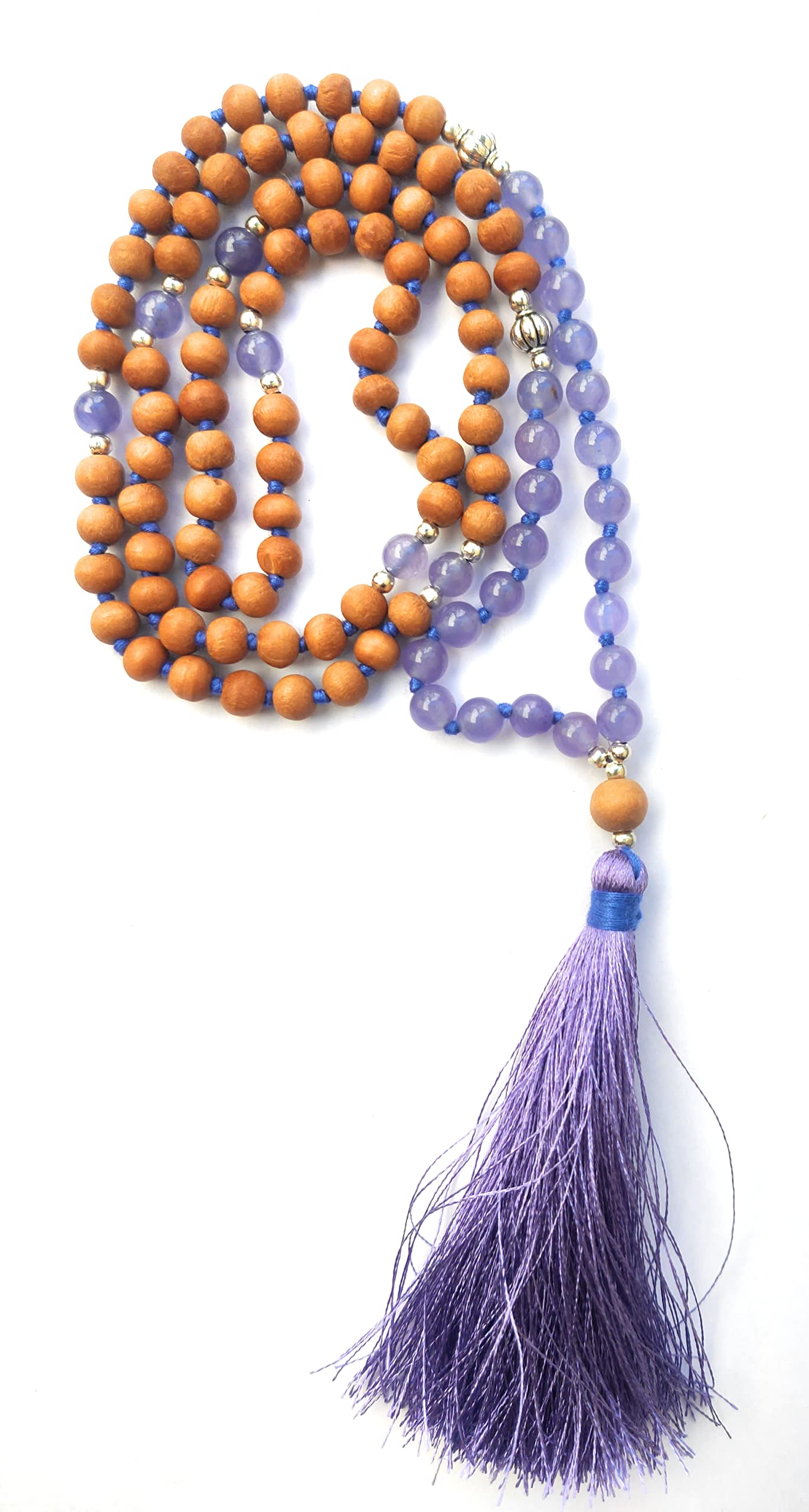 Apnisanskriti Chandan Mala (Sandalwood Rosary) For Men And Women Wearing (6Mm, Medium Size, 108+1, Lab Certified )Natural Chandan Beads