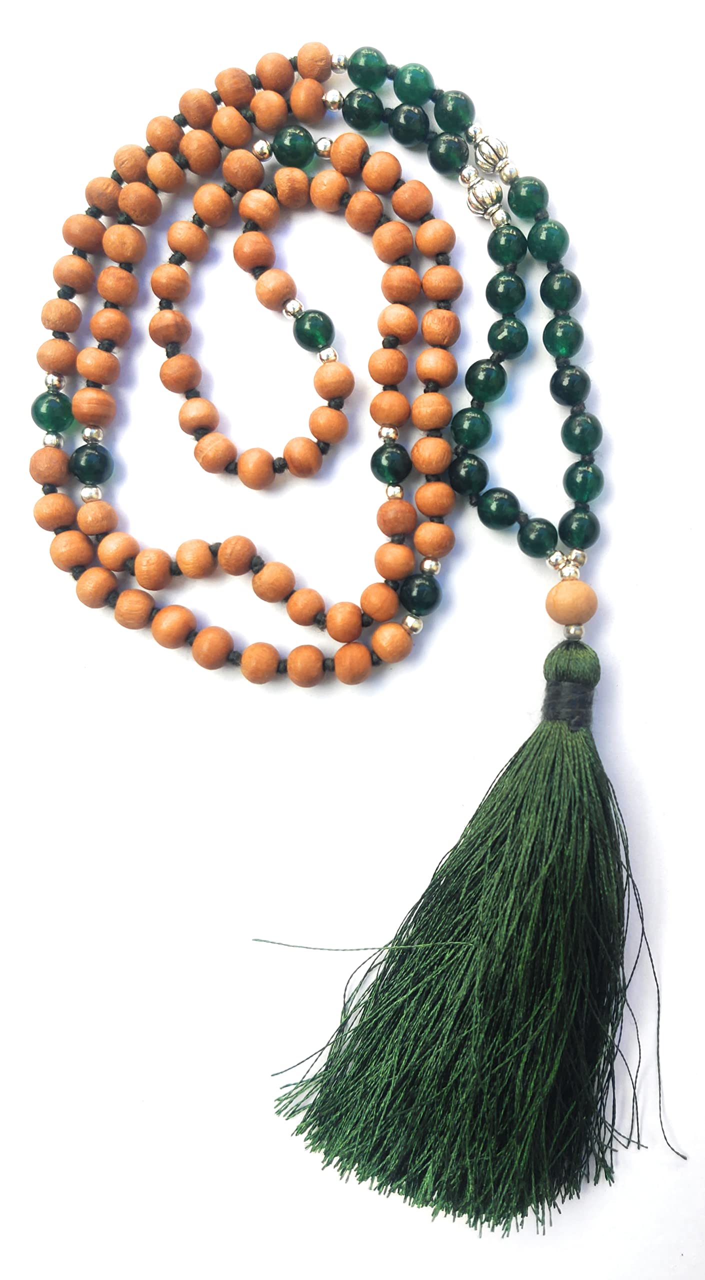 Apnisanskriti Chandan Mala (Sandalwood Rosary) For Men And Women Wearing (6Mm, Medium Size, 108+1, Lab Certified )Natural Chandan Beads