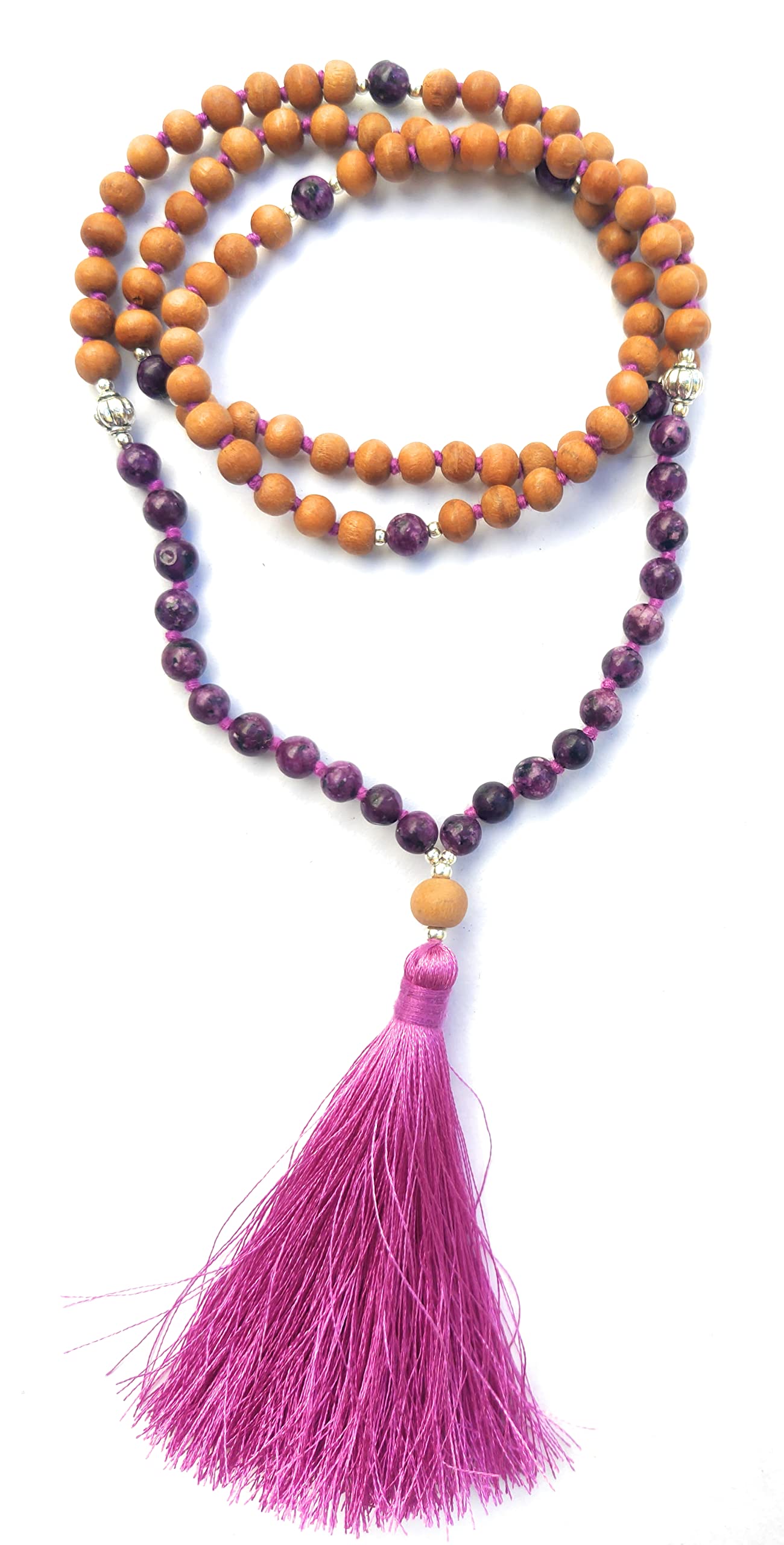 Apnisanskriti Chandan Mala (Sandalwood Rosary) For Men And Women Wearing (6Mm, Medium Size, 108+1, Lab Certified )Natural Chandan Beads