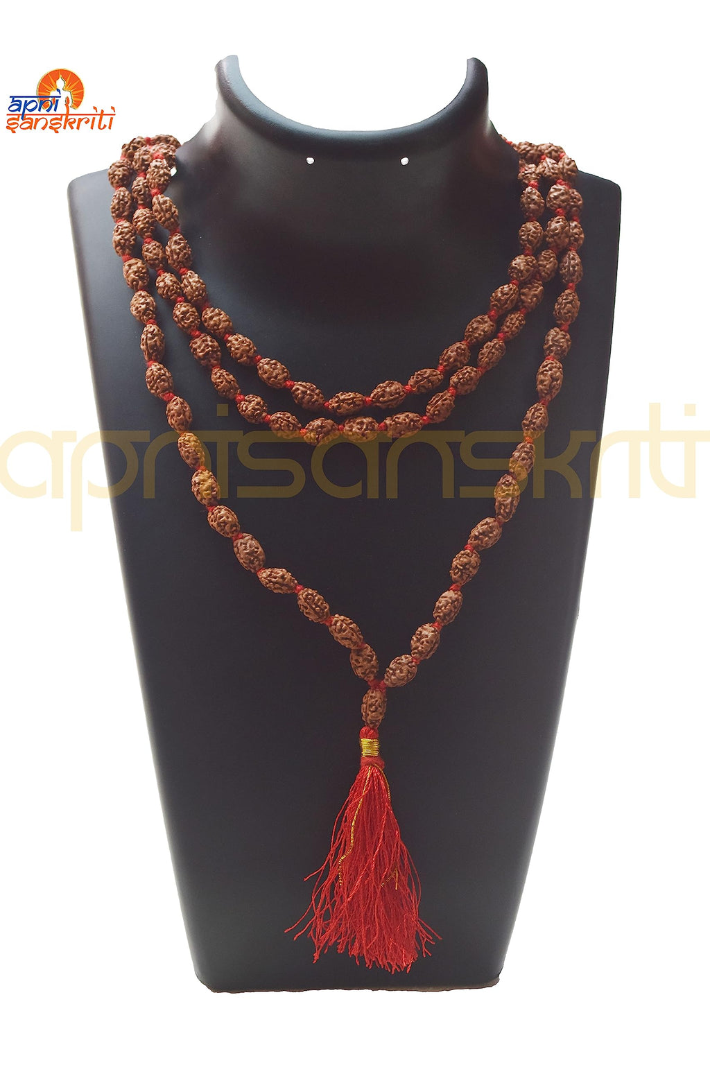 Apnisanskriti 2-10 Mukhi Rudraksha Beads Mala (108 Beads, Lab Certified) - Natural Rudraksha Beads - Pack of 1