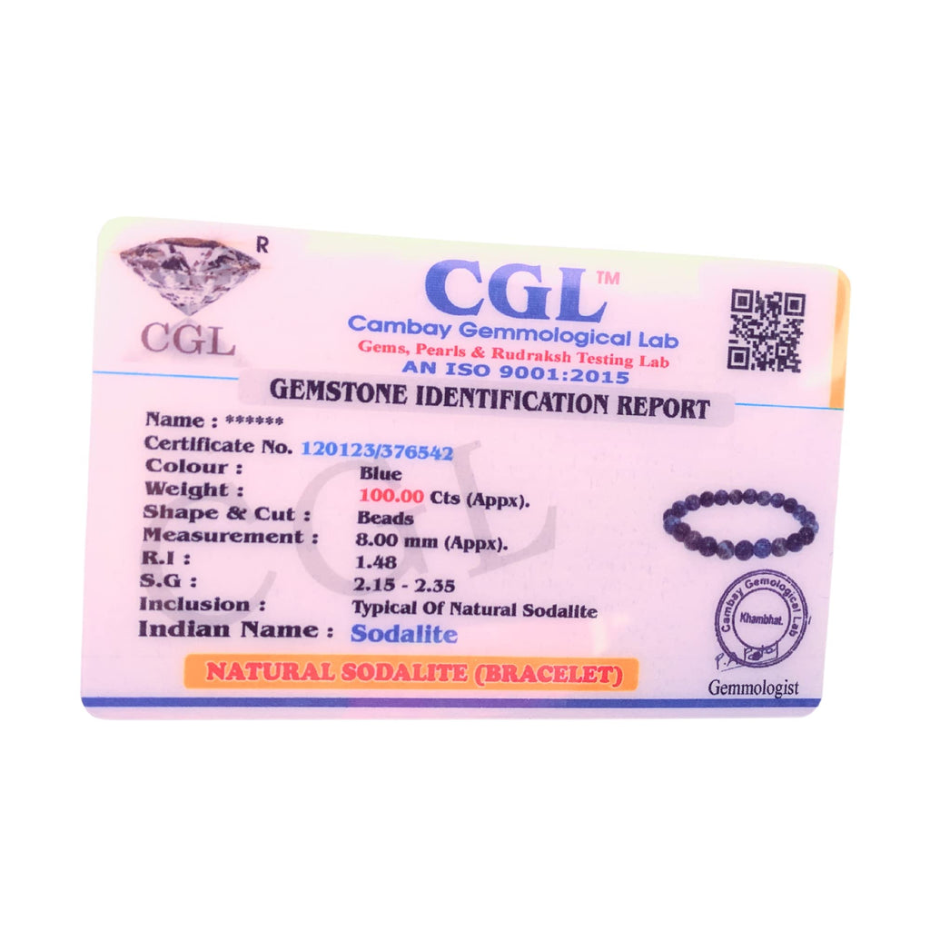 Apnisanskriti Certified Stone Bracelet (8mm) – Natural Reiki Feng Shui Round Gemstone – Free Size for Men & Women