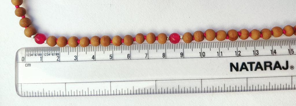 Apnisanskriti Chandan Mala (Sandalwood Rosary) For Men And Women Wearing (6Mm, Medium Size, 108+1, Lab Certified )Natural Chandan Beads