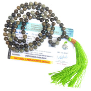 Apnisanskriti Premium 8mm Labradorite Mala - Mystical Beads for Spiritual Awakening and Protection (Pack of 1)