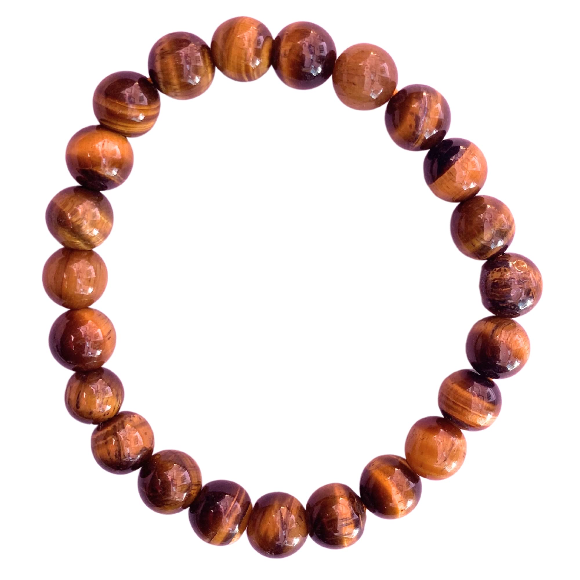 Apnisanskriti Certified Stone Bracelet (8mm) – Natural Reiki Feng Shui Round Gemstone – Free Size for Men & Women