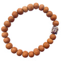 Apnisanskriti Chandan Bracelet (Sandalwood Bracelet) for Men/Women Wearing (6mm, Small Bead Size, 25 Beads) - Natural Chandan Beads - Pack of 1