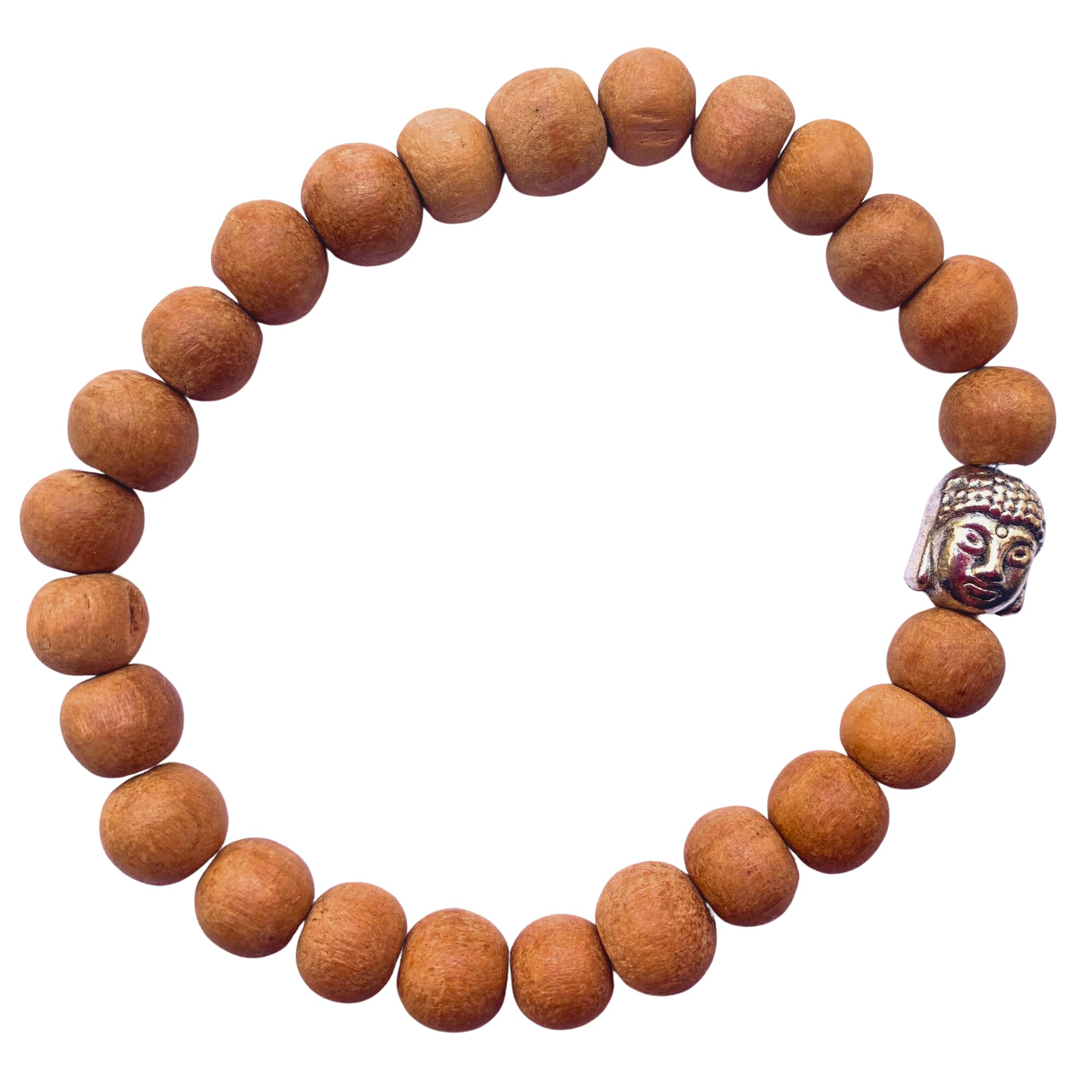 Apnisanskriti Chandan Bracelet (Sandalwood Bracelet) for Men/Women Wearing (6mm, Small Bead Size, 25 Beads) - Natural Chandan Beads - Pack of 1