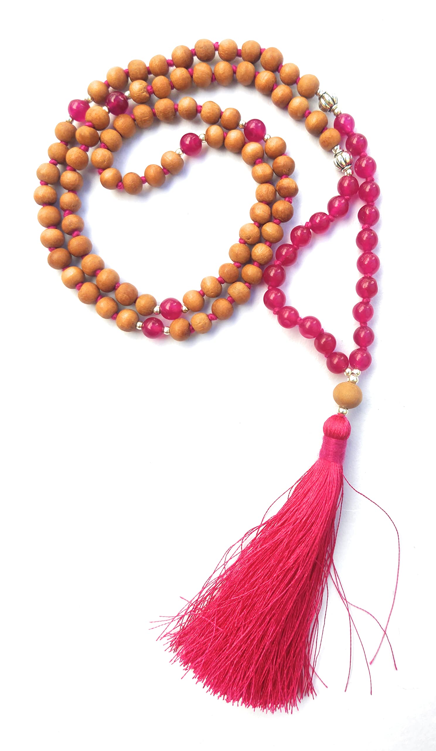 Apnisanskriti Chandan Mala (Sandalwood Rosary) For Men And Women Wearing (6Mm, Medium Size, 108+1, Lab Certified )Natural Chandan Beads