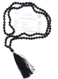 Apnisanskriti Black Obsidian Mala 6mm - Grounding Beads for Protection and Spiritual Clarity (Pack of 1)