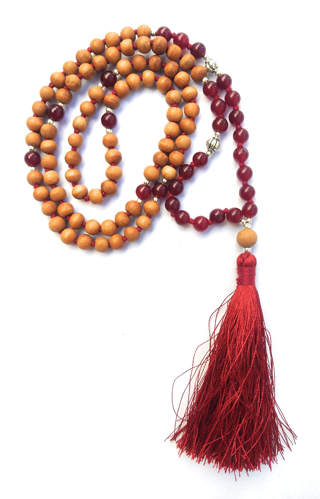 Apnisanskriti Chandan Mala (Sandalwood Rosary) For Men And Women Wearing (6Mm, Medium Size, 108+1, Lab Certified )Natural Chandan Beads