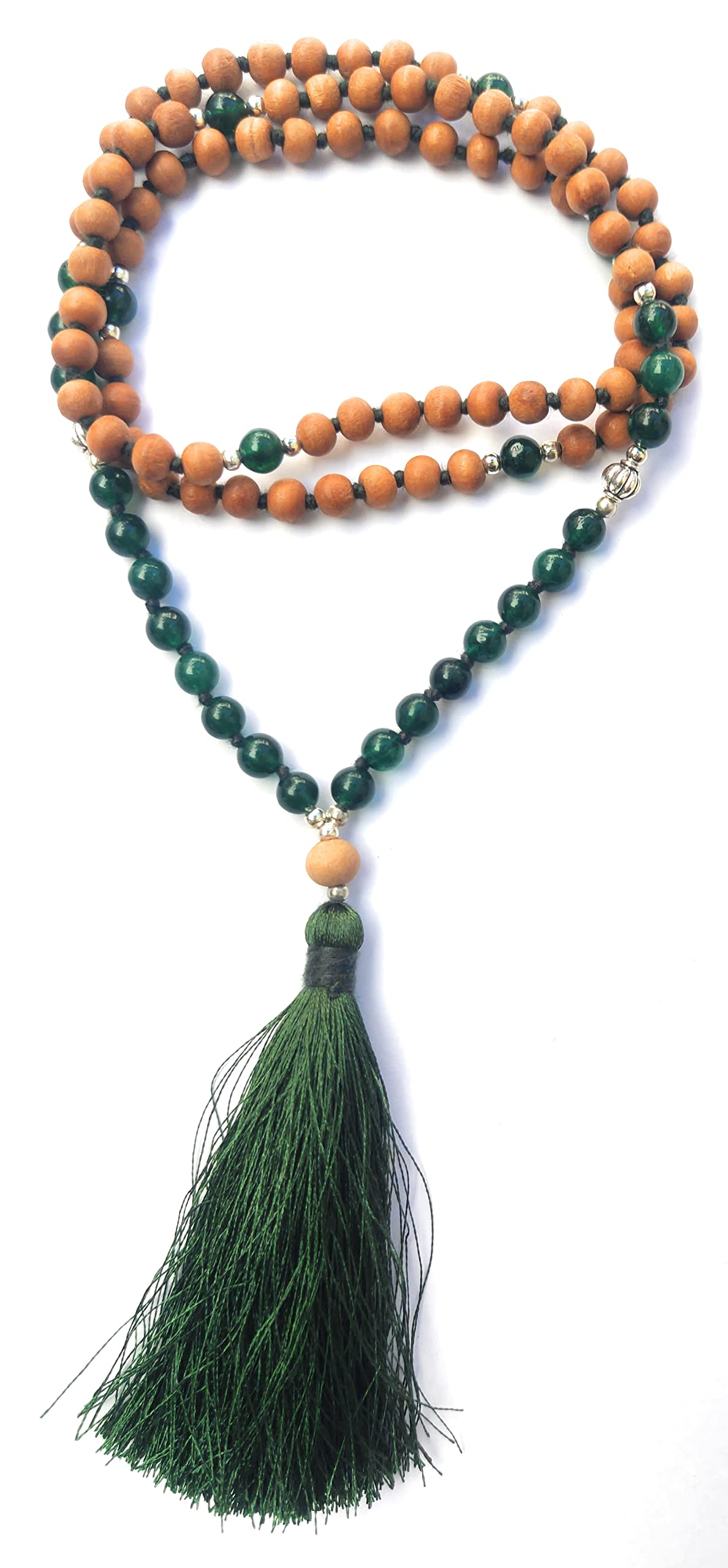 Apnisanskriti Chandan Mala (Sandalwood Rosary) For Men And Women Wearing (6Mm, Medium Size, 108+1, Lab Certified )Natural Chandan Beads