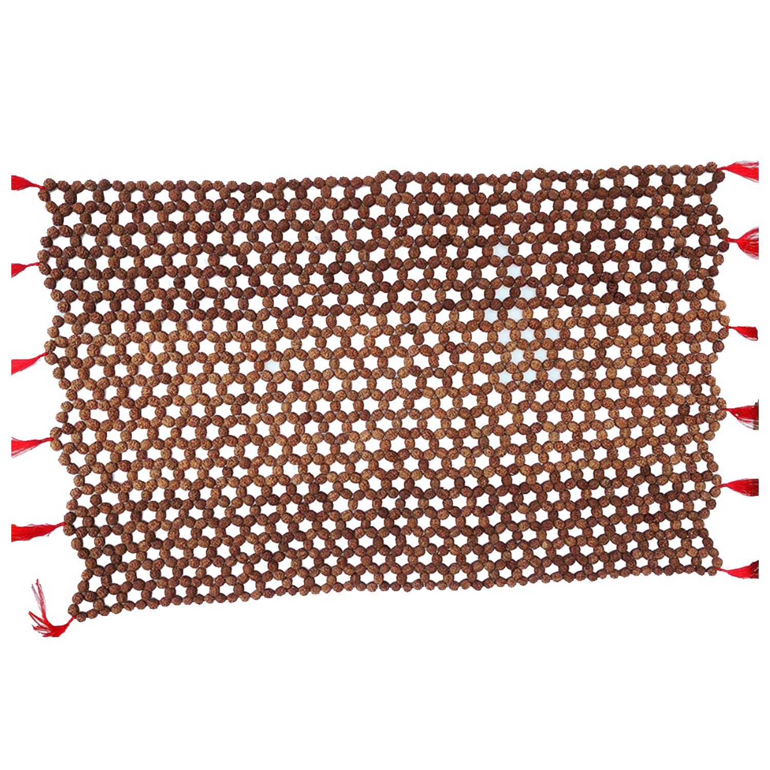 Apnisanskriti Rudraksha Mat for Puja (12mm beads, Nylon Thread) - Pack of 1
