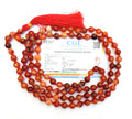 Apnisanskriti 8mm Red Carnelian Mala - Vitality and Creativity in Spiritual Practice (Pack of 1)