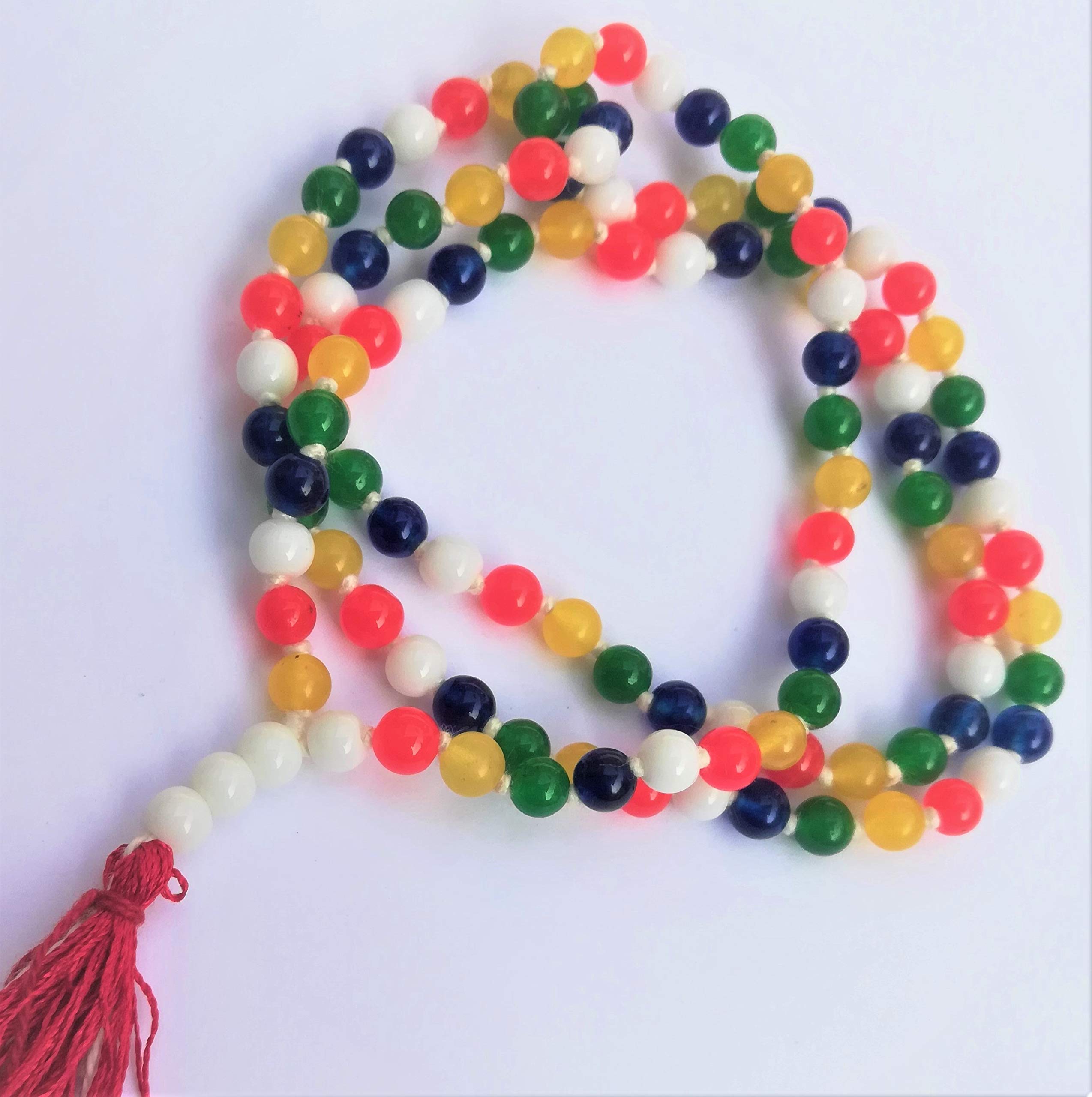 Apnisanskriti JAIN JAAP Mala - Multi Colour Original Stones - pack of 1