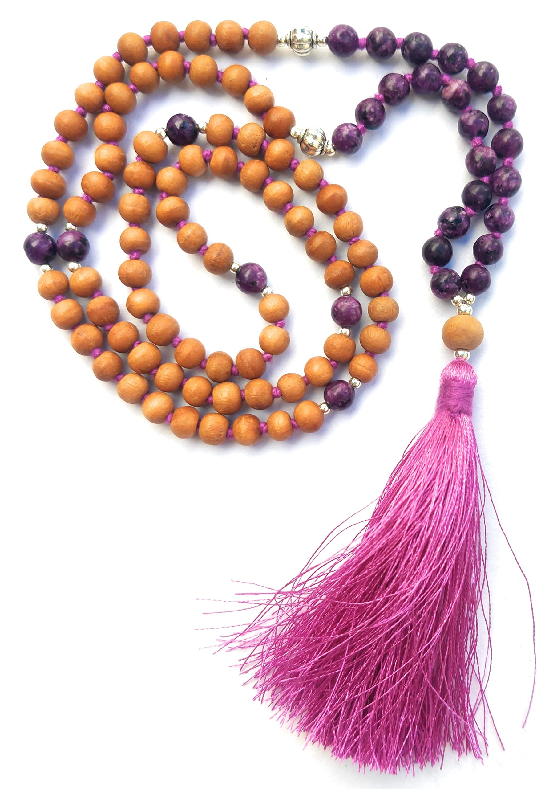 Apnisanskriti Chandan Mala (Sandalwood Rosary) For Men And Women Wearing (6Mm, Medium Size, 108+1, Lab Certified )Natural Chandan Beads