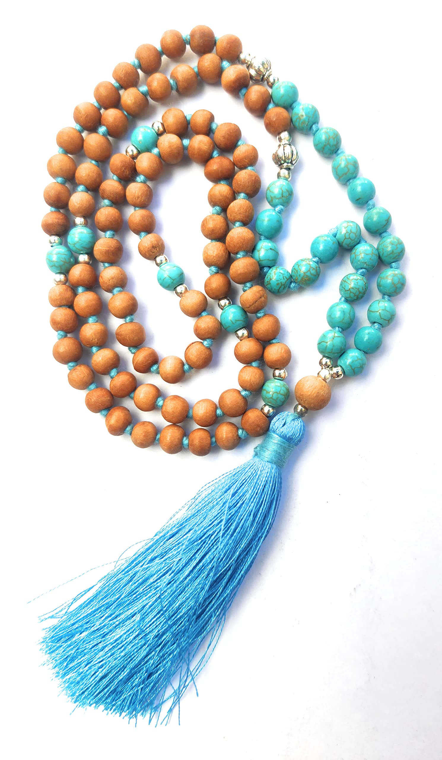 Apnisanskriti Chandan Mala (Sandalwood Rosary) For Men And Women Wearing (6Mm, Medium Size, 108+1, Lab Certified )Natural Chandan Beads