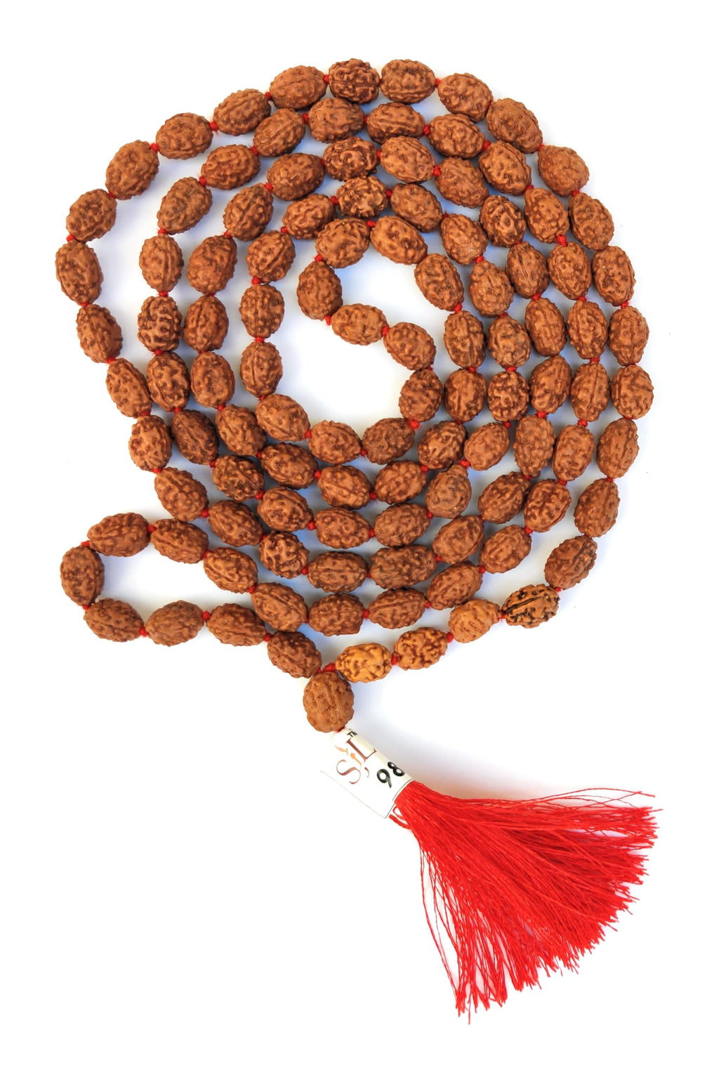 Apnisanskriti Premium Lab Certified 3 Face Rudraksha Mala 10-13mm (Pack of 1)