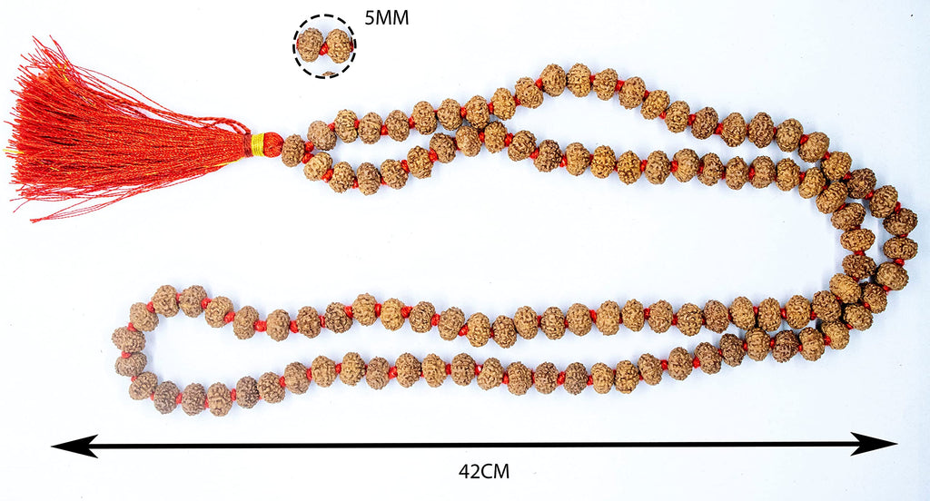 Apnisanskriti 2-10 Mukhi Rudraksha Beads Mala (108 Beads, Lab Certified) - Natural Rudraksha Beads - Pack of 1