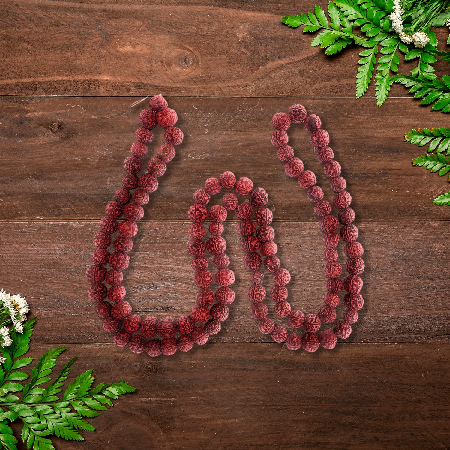 Apnisanskriti 5 Mukhi Rudraksha Morangi Mala for Jaap and Men/Women Wearing (20 mm, 108+1 Beads, Morangi Colour Rudraksha Beads, Lab Certified) - Pack of 1