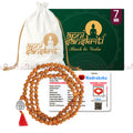 Apnisanskriti 5 Mukhi Rudraksha Mala with Buddha Face for Jaap and Men/Women Wearing (Lab Certified, 7mm, Medium Bead Size, Chest Length, 108+1 Beads) - Natural Brown Rudraksh Beads - Pack of 1