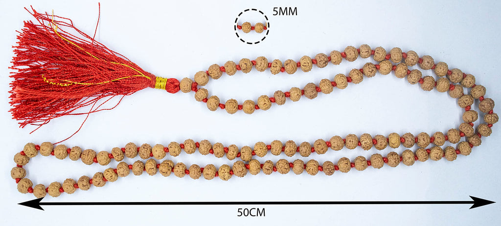 Apnisanskriti 2-10 Mukhi Rudraksha Beads Mala (108 Beads, Lab Certified) - Natural Rudraksha Beads - Pack of 1