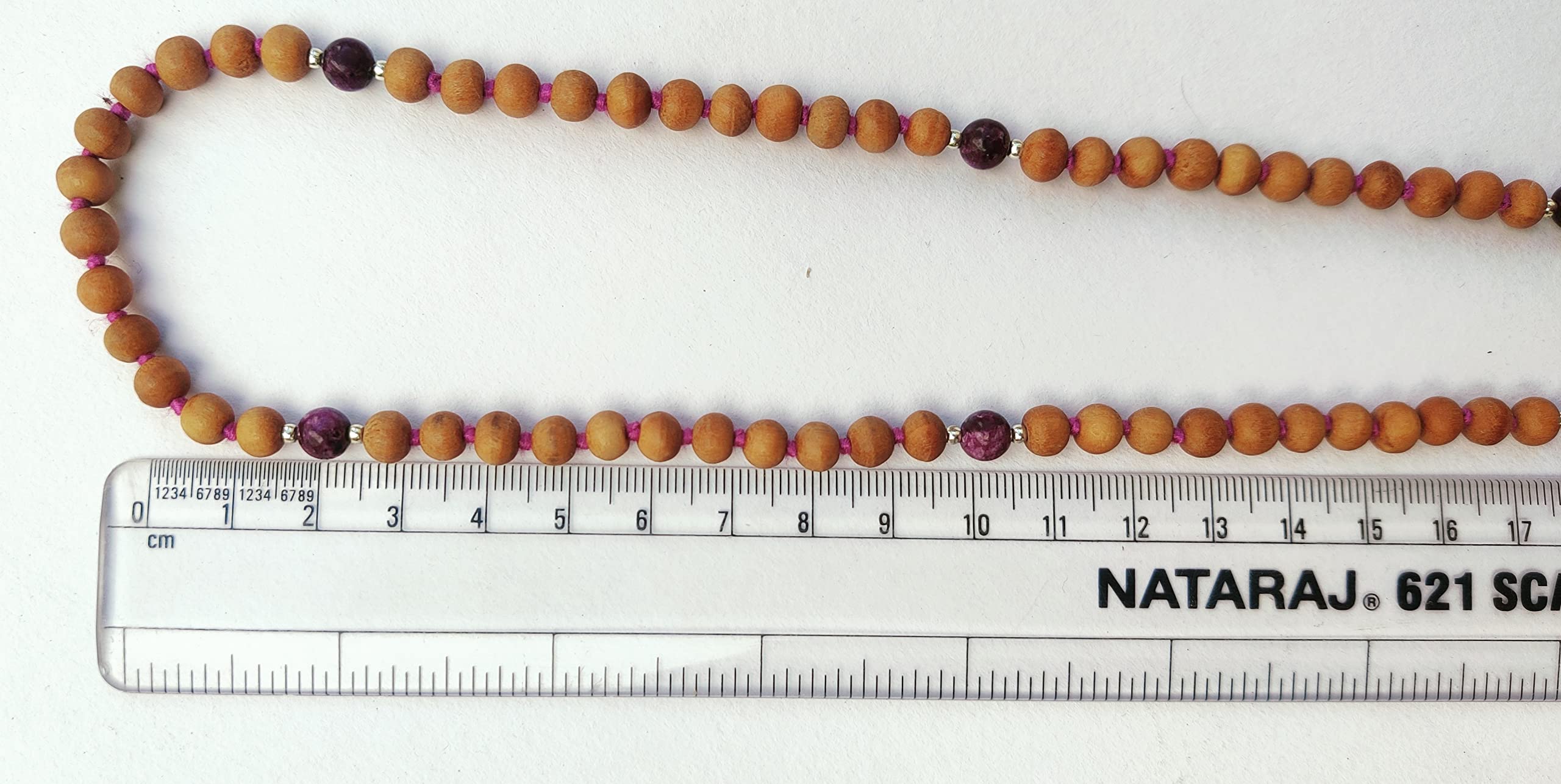 Apnisanskriti Chandan Mala (Sandalwood Rosary) For Men And Women Wearing (6Mm, Medium Size, 108+1, Lab Certified )Natural Chandan Beads