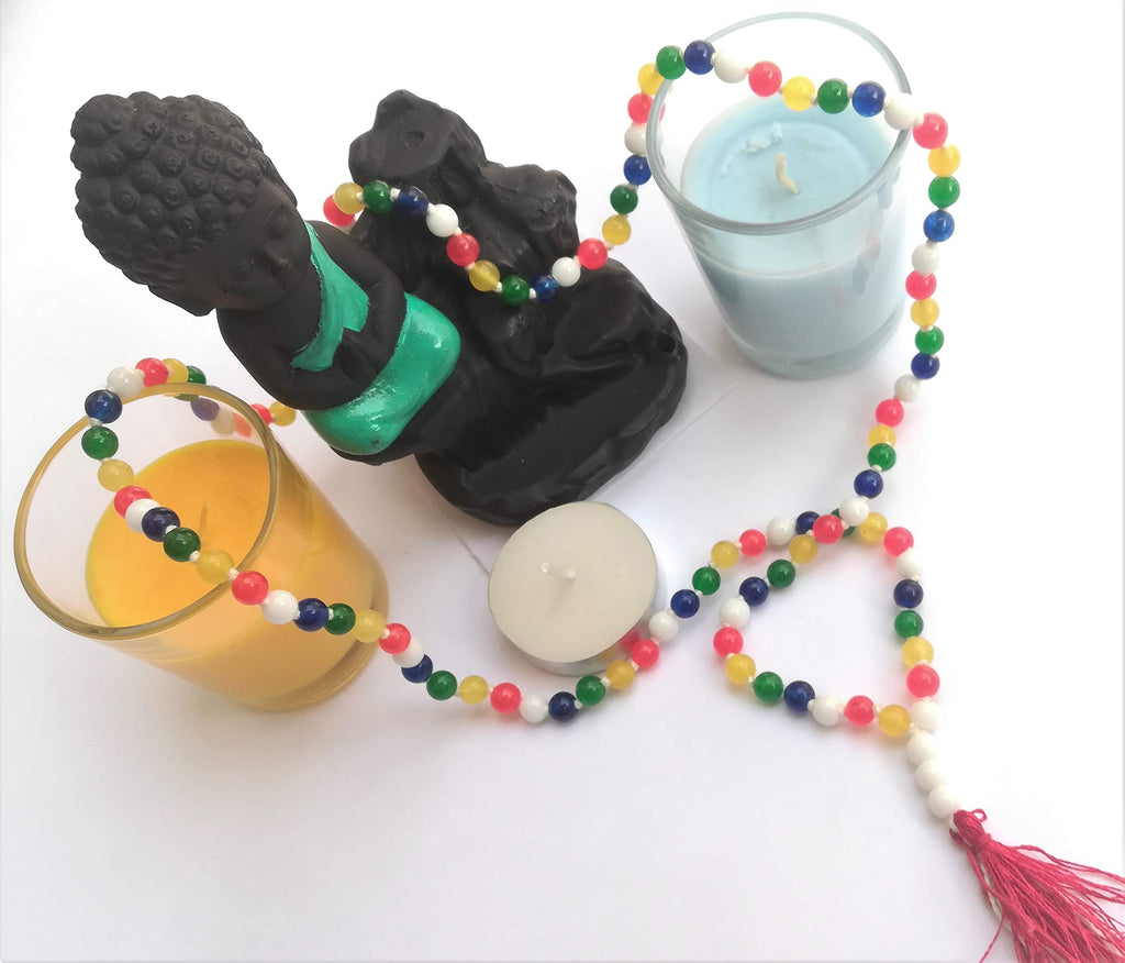 Apnisanskriti JAIN JAAP Mala - Multi Colour Original Stones - pack of 1