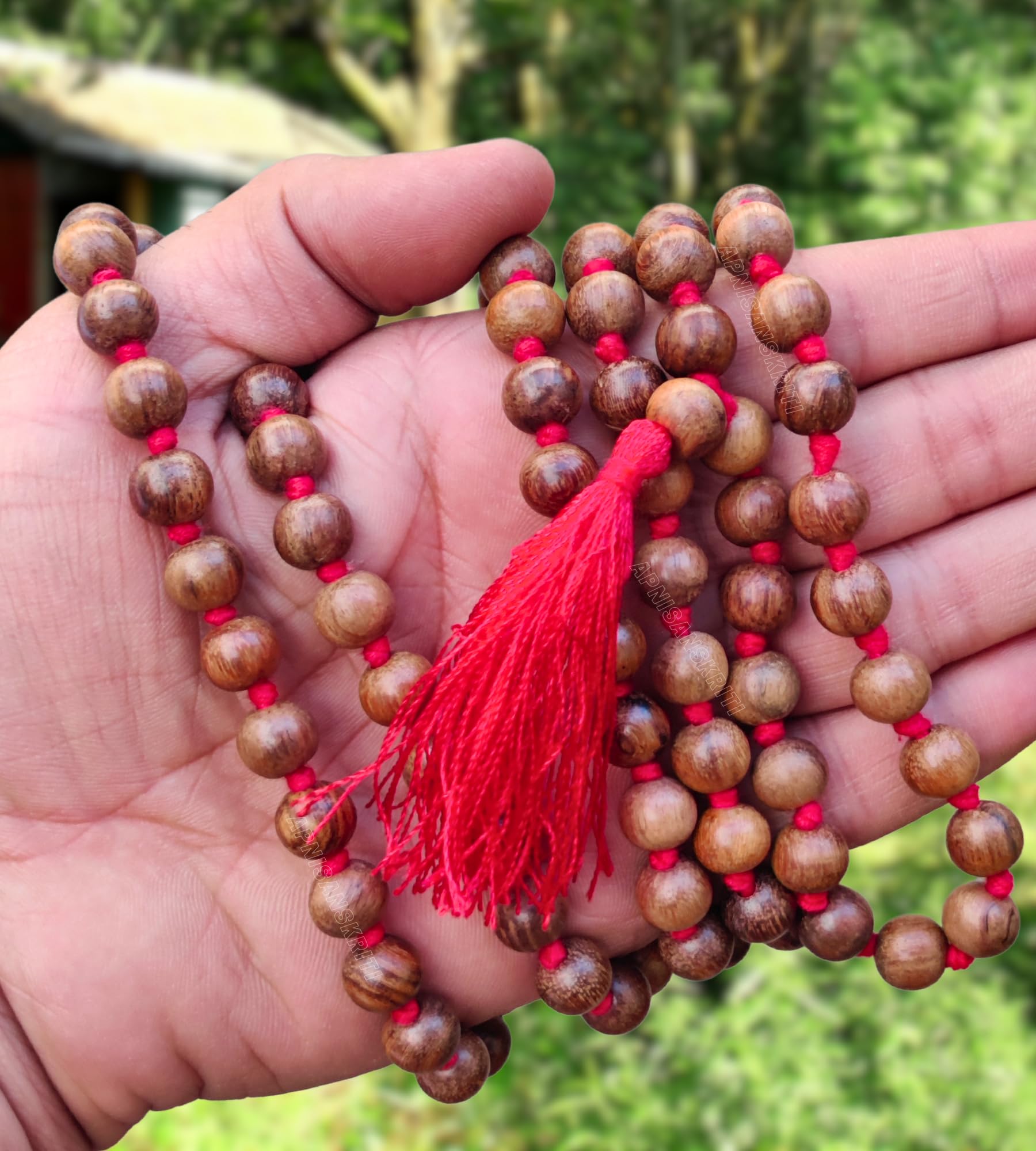 Apnisanskriti Premium Lab Certified Sisam Wood Jaap Mala - 10mm (Pack of 1)