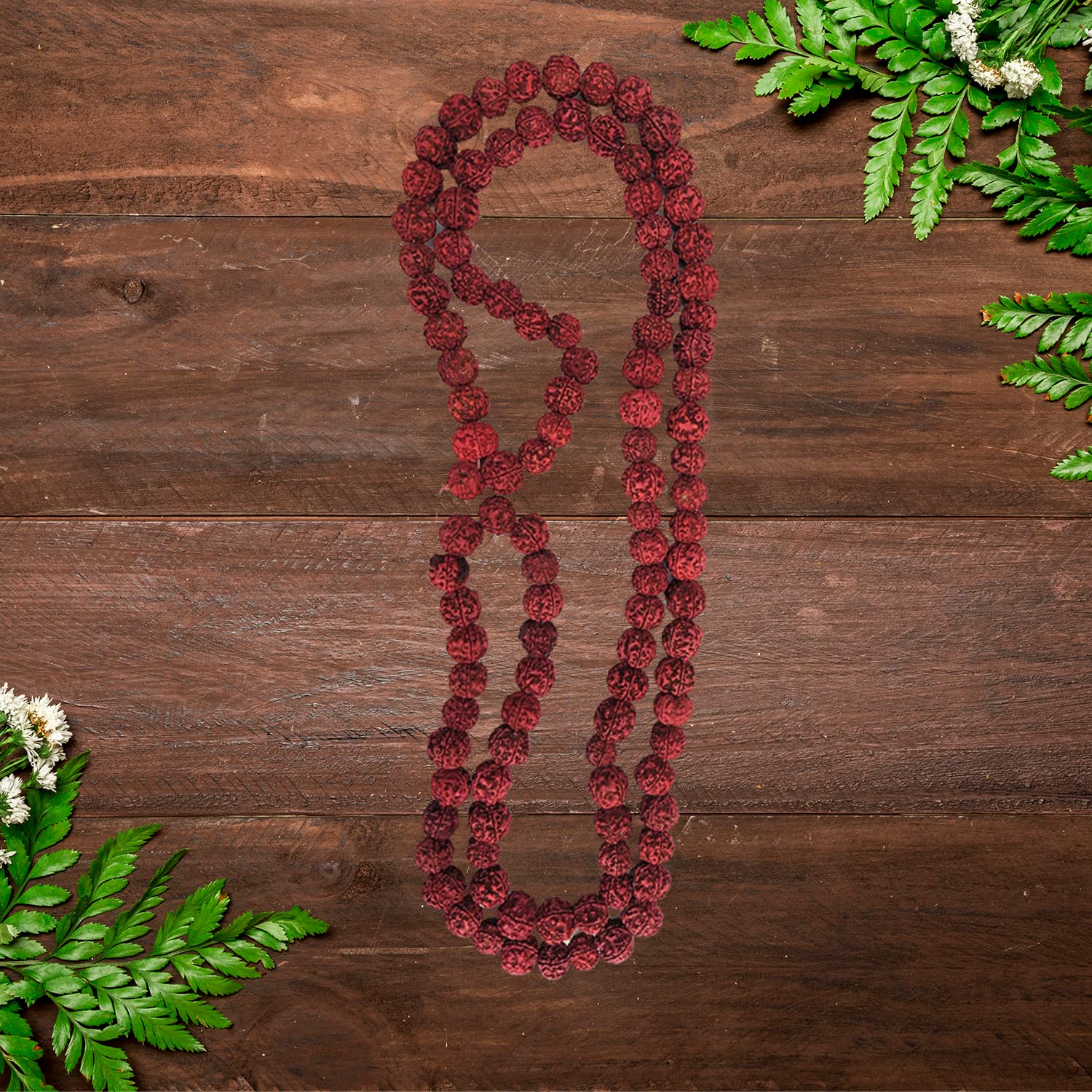 Apnisanskriti 5 Mukhi Rudraksha Morangi Mala for Jaap and Men/Women Wearing (20 mm, 108+1 Beads, Morangi Colour Rudraksha Beads, Lab Certified) - Pack of 1