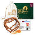 Apnisanskriti Certified Authentic Nepali Rudraksha Mala - Natural Beaded Necklace for Men and Women