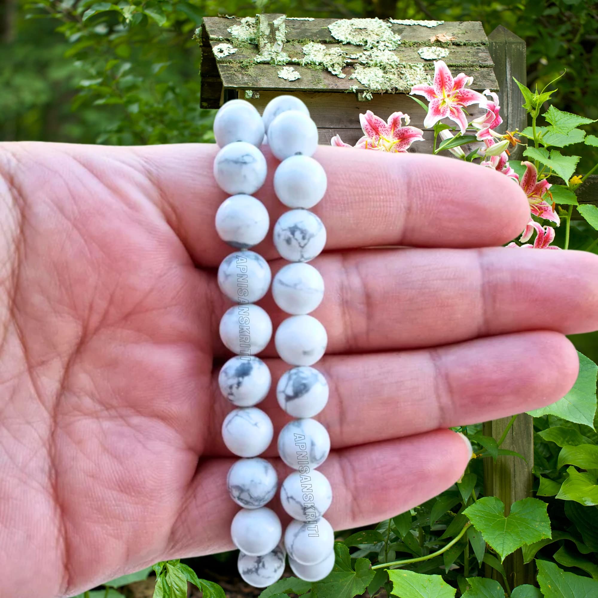 Apnisanskriti Certified Stone Bracelet (8mm) – Natural Reiki Feng Shui Round Gemstone – Free Size for Men & Women