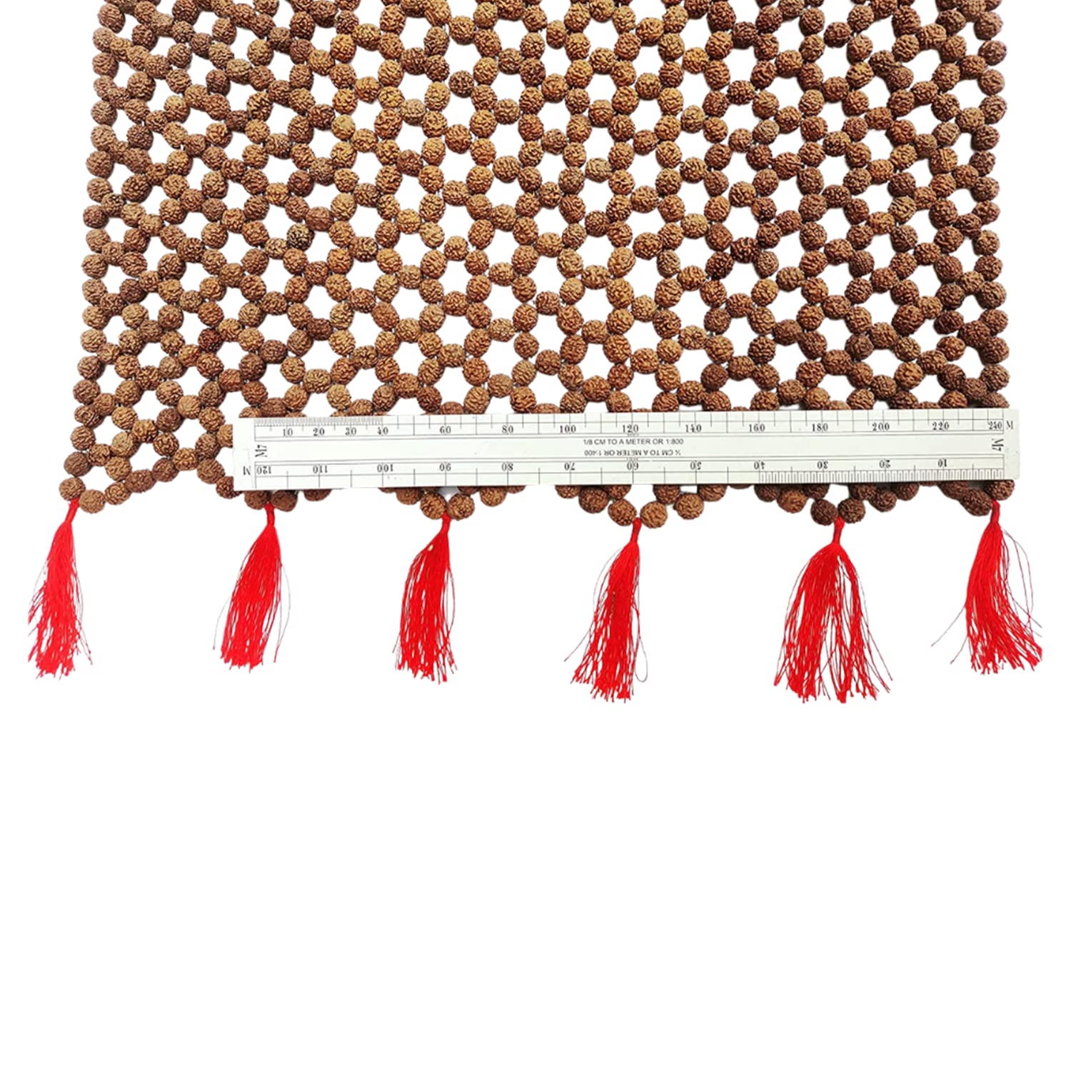 Apnisanskriti Rudraksha Mat for Puja (12mm beads, Nylon Thread) - Pack of 1