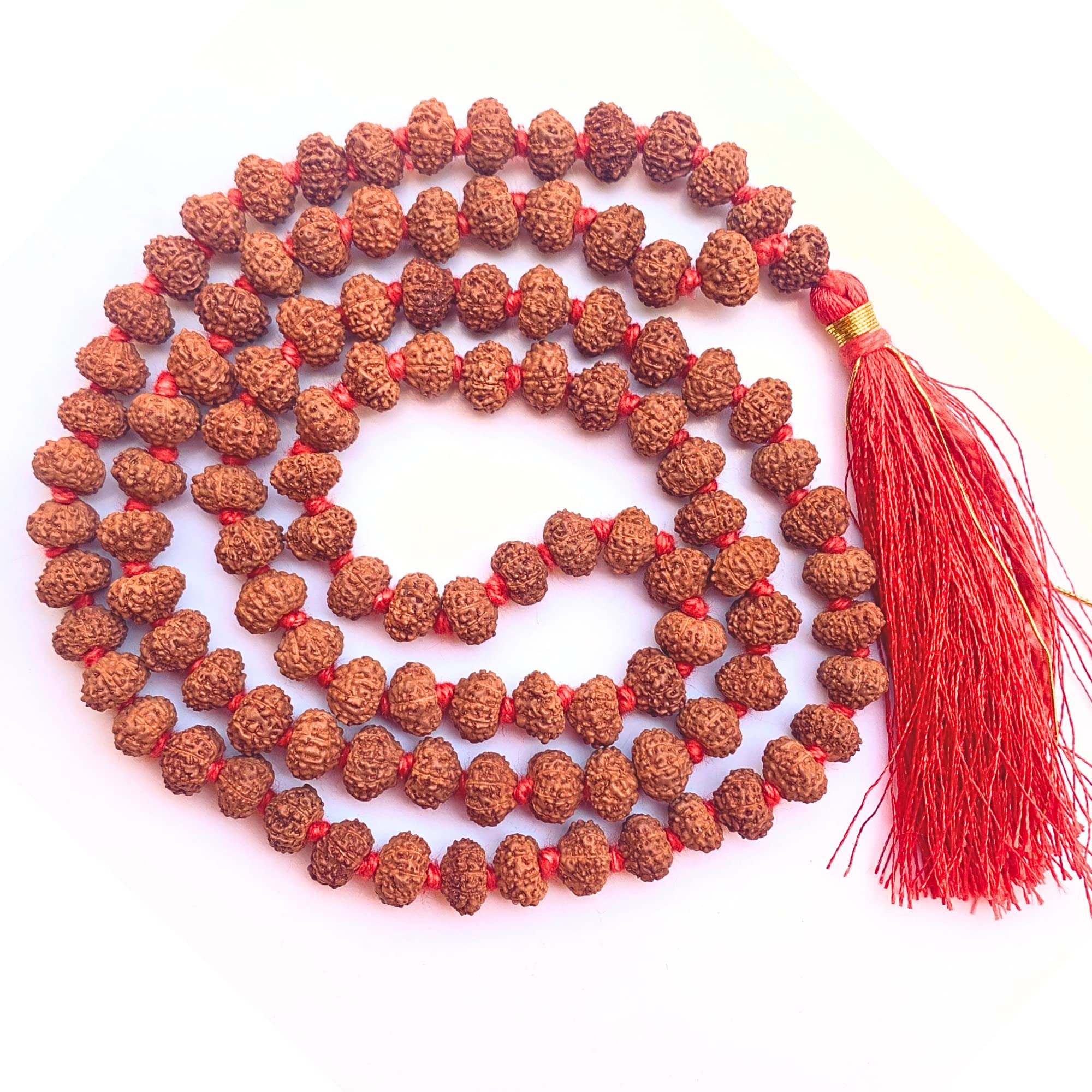 Apnisanskriti 2-10 Mukhi Rudraksha Beads Mala (108 Beads, Lab Certified) - Natural Rudraksha Beads - Pack of 1