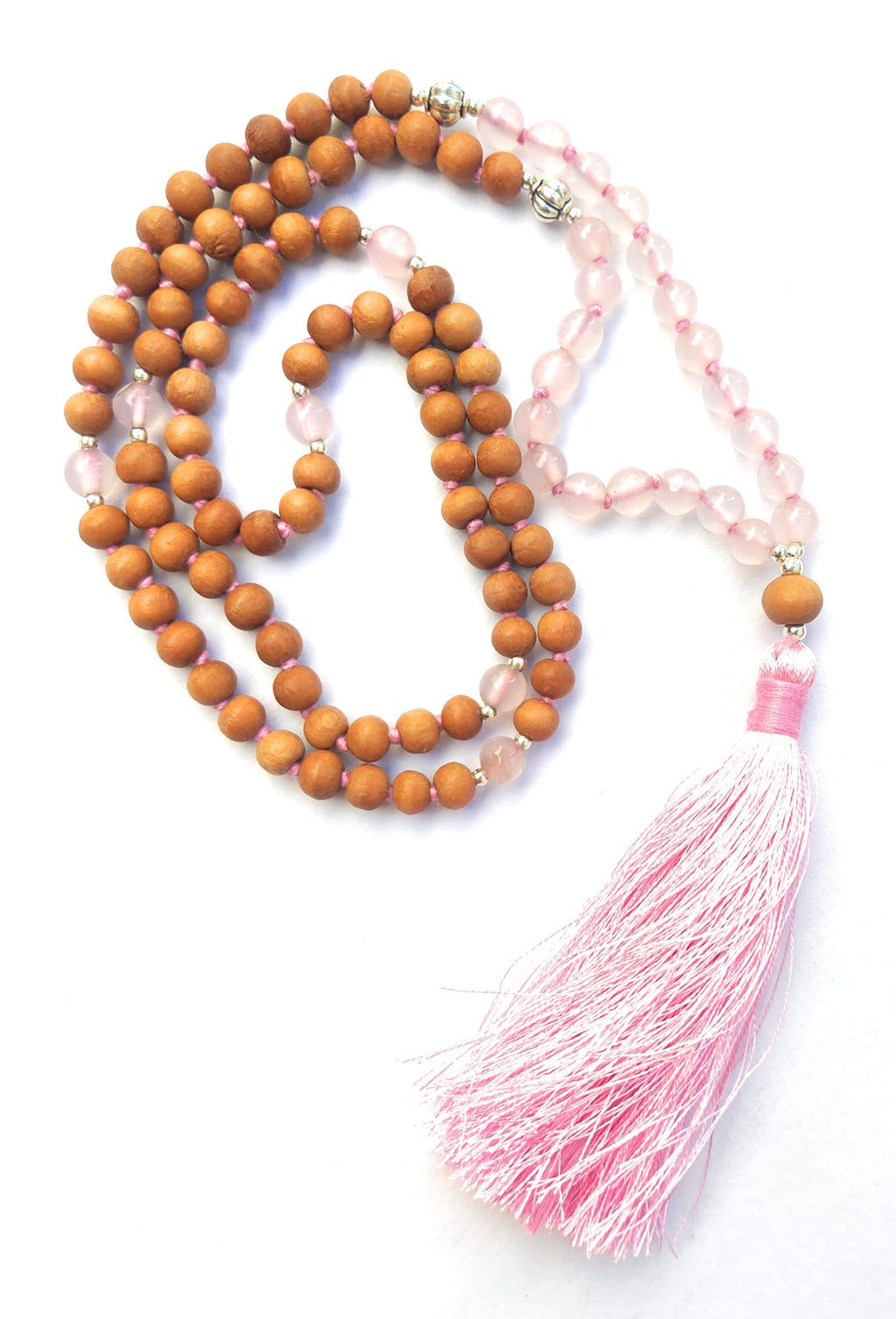 Apnisanskriti Chandan Mala (Sandalwood Rosary) For Men And Women Wearing (6Mm, Medium Size, 108+1, Lab Certified )Natural Chandan Beads