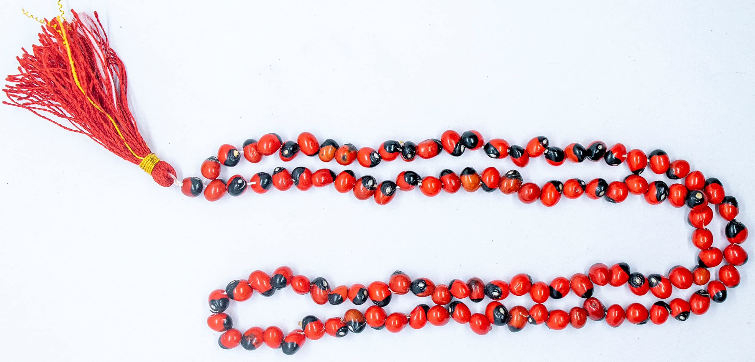 Apnisanskriti Gunja Mala (Gurinvida Mala, Laal Chirmi Mala) For Unisex (108 + 1 Beads) - Red Color - Pack of 1