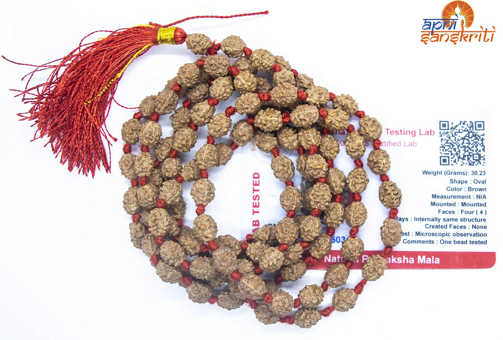 Apnisanskriti 2-10 Mukhi Rudraksha Beads Mala (108 Beads, Lab Certified) - Natural Rudraksha Beads - Pack of 1
