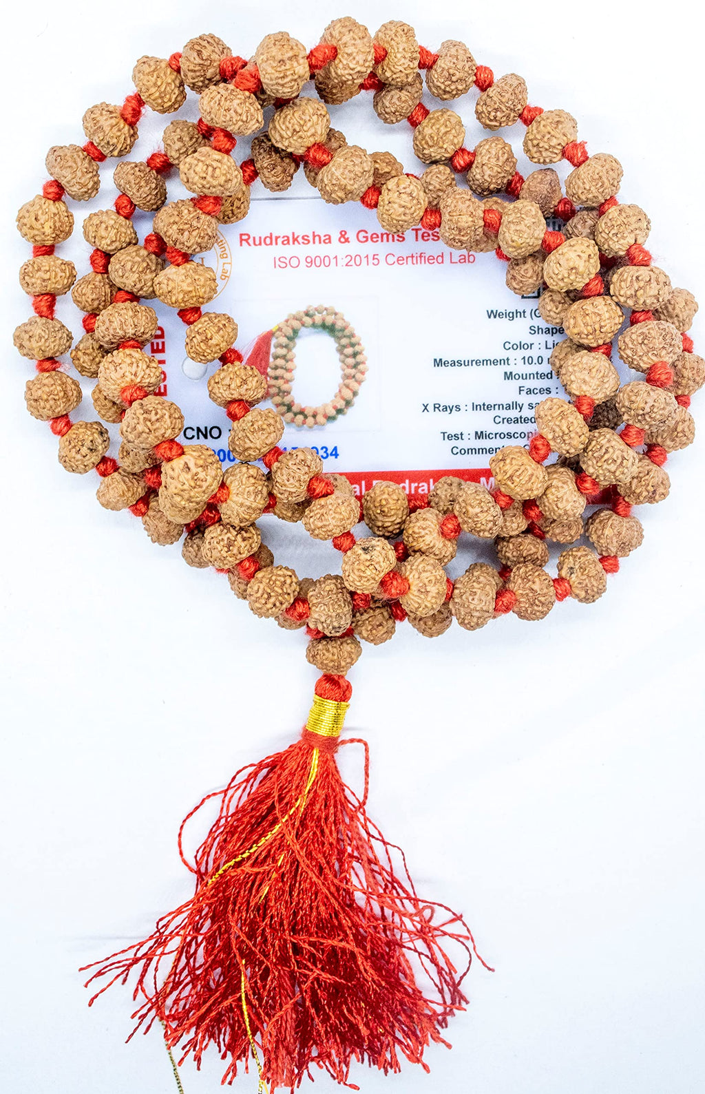 Apnisanskriti 2-10 Mukhi Rudraksha Beads Mala (108 Beads, Lab Certified) - Natural Rudraksha Beads - Pack of 1